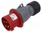 Connector: AC supply 3-phase | plug | male | 32A | 415VAC | IP&S | IP44