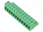 Connector: pluggable terminal block | plug | female | 12A | 300V | 1x12