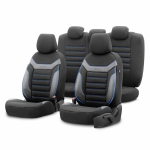 Auto- ja mootorrattatooted, elektroonika, navigatsioon, CB raadio // Autohooldus | Autokeemiatooted // Komplet pokrowc&oacute;w na fotele samochodowe otom individual 203 black/blue 3-zip