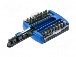 Tools set: screwdriver bits | plastic cassette | 33pcs.