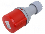 Connector: AC supply | plug | female | 16A | 400V | IEC 60309 | IP44 | red