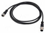 Cable: for sensors/automation | PIN: 5 | M12 male,M12 female | plug