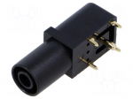 Laboratory connector: 4mm banana | socket | 24A | 33.6mm | black