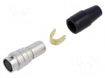 Connector: circular | push-pull | plug | PIN: 10 | 2A | HR10 | soldering