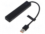 Hub USB | USB A socket x4,USB A plug,USB C socket | OTG,USB 3.2