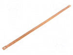 Braids | earthing tape | W: 14mm | 10mm2 | &Oslash;1: 7mm | &Oslash;2: 7mm | 75A | L: 400mm