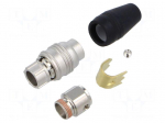 Connector: circular | push-pull | plug | PIN: 8 | 1A | HR25 | gold-plated