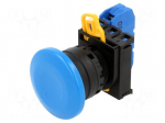 Switch: push-button | 22mm | Stabl.pos: 1 | NO | blue | none | IP65 | YW