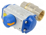 Ball valve | max.25bar | brass | TEFLON | A: 137mm | B: 71mm | C: 139mm