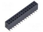 Connector: pin strips | socket | female | PIN: 28 | straight | THT | 2mm