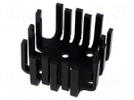 Heatsink: extruded | U | TO3 | black | L: 46mm | W: 46mm | H: 25.4mm | 6&deg;C/W