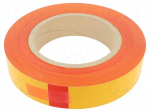 Tape: marking | red | L: 50m | W: 50mm | self-adhesive | PVC