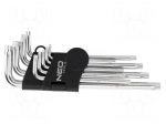 Wrench: Torx&reg;-set | with protection | Chrom-vanadium steel | 9pcs.