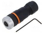 Connector: M12 | plug | PIN: 5 | female | 1.5kV | straight | IP67 | E code