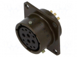 Connector: circular | socket | female | PT/451 | 7.5A,13A | 600V | olive