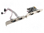 PC extension card: PCIe | D-Sub 9pin male x4,PCIe | 0&divide;50&deg;C