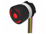 Switch: emergency stop | 22mm | Stabl.pos: 2 | NC x2 | black | LED | 84