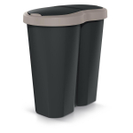 T&ouml;&ouml;riistad ja m&otilde;&otilde;teseadmed // Uued tooted t&ouml;&ouml;riistade, tarvikute kategoorias // Kosz na śmieci Compacta R Duo, Brąz/czarny, pojemność 40L, Jedna komora, Dwie pokrywki, NDRF40-WG5C_S411