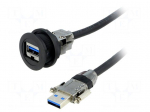 USB socket | 22mm | har-port | -25&divide;70&deg;C | &Oslash;22.3mm | IP20 | Colour: black