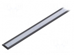 Profiles for LED modules | white | recessed | black | L: 1m | aluminium