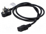 Cable | 3x1.5mm2 | IEC C19 female,IS 1293 (M) plug | PVC | 1.8m | 16A
