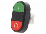 Switch: double | Stabl.pos: 1 | 22mm | green/red | Illumin: none | IP66