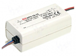 Power supply: switched-mode | LED | 15W | 15VDC | 1A | 90&divide;264VAC | IP42