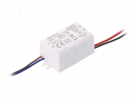 Power supply: switched-mode | LED | 6W | 12VDC | 500mA | 220&divide;240VAC