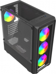 Savio Noctis Glass RGB Cube Black