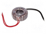 Transformer: toroidal | 40VA | 230VAC | 12V | 3.33A | 0.6kg | &Oslash;: 85mm | IP00