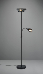 Trio Gerry stāvlampa 2xE27 + E14 matt black with reading light R40063132 4017807618136