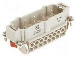 Connector: HDC | contact insert | male | 16A | 830V | Han Hv E&reg; | UL94V-0