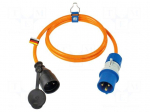 Extension lead | 3G2.5mm2 | 1.5m | PUR | orange | Sockets no: 1 | 16A