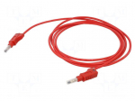 Test lead | 20A | banana plug 4mm,both sides | Urated: 600V | Len: 2m