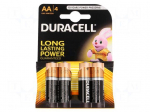 Battery: alkaline | 1.5V | AA | Basic | Batt.no: 4 | non-rechargeable