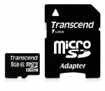 Transcend microSDXC/SDHC Class 10 8GB with Adapter