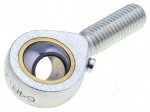 Ball joint | 10mm | Thread: M10 | Mat: brass,steel | Pitch: 1,5