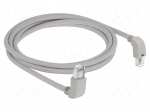 Patch cord | SF/UTP | Cat 5e | Cu | 2m | LSZH | grey | 26AWG | halogen free