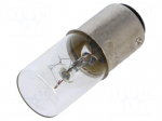 Filament lamp: bayonet | BA15D | 5W | 30VAC | 30VDC | white warm