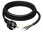 Cable | 3G1.5mm2 | CEE 7/7 (E/F) plug,cables | PVC | 1.8m | black | 230V
