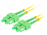 Fiber patch cord | SC/APC,both sides | 15m | 9/125um | LSZH | green