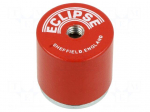 Magnet: permanent | alnico | 60N | &Oslash;: 27mm | H: 25mm | steel | with hole