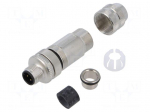 Connector: M12 | plug | PIN: 4 | male | straight | screw terminal | 6&divide;8mm