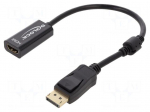 Adapter | DisplayPort plug,HDMI socket | 0.2m | black | black