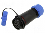 Connector: circular | plug | female | PIN: 4 | IP68 | SP21 | 7&divide;12mm | 30A
