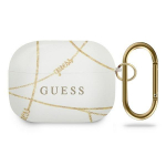 Guess GUACAPTPUCHWH AirPods Pro cover Gold Chain Collection / white