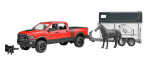 Bruder Professional Series RAM 2500 Power Wagon with horse trailer and horse (02501)