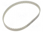 Timing belt | T10 | W: 16mm | H: 4.5mm | Lw: 600mm | Tooth height: 2.5mm