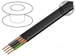 Wire | PVC-flat-CY | 4G1.5mm2 | PVC | black | 300V,500V | 18.7x5.9mm