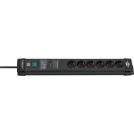 Brennenstuhl Premium-Line Steckdosenleiste 6-fach (Black, 3 Meter, 60.000A &Uuml;berspannungsschutz)